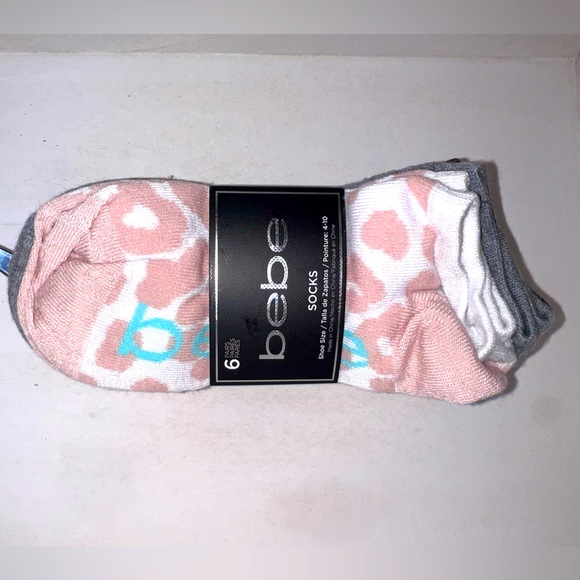 bebe Accessories - bebe Pack of 6 Pairs Ankle Socks NIP pink burgundy black white